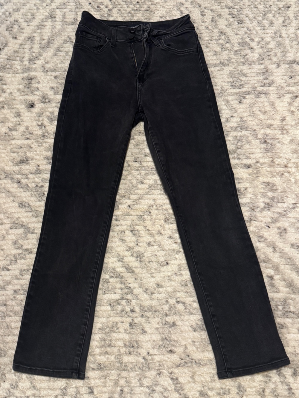 Just Black Denim Black Jeans Straight Leg 26